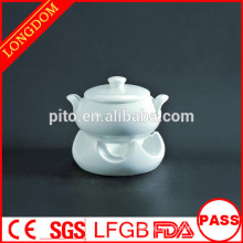 High quality hotel restaurant Chinese porcelain soup bowl with stand